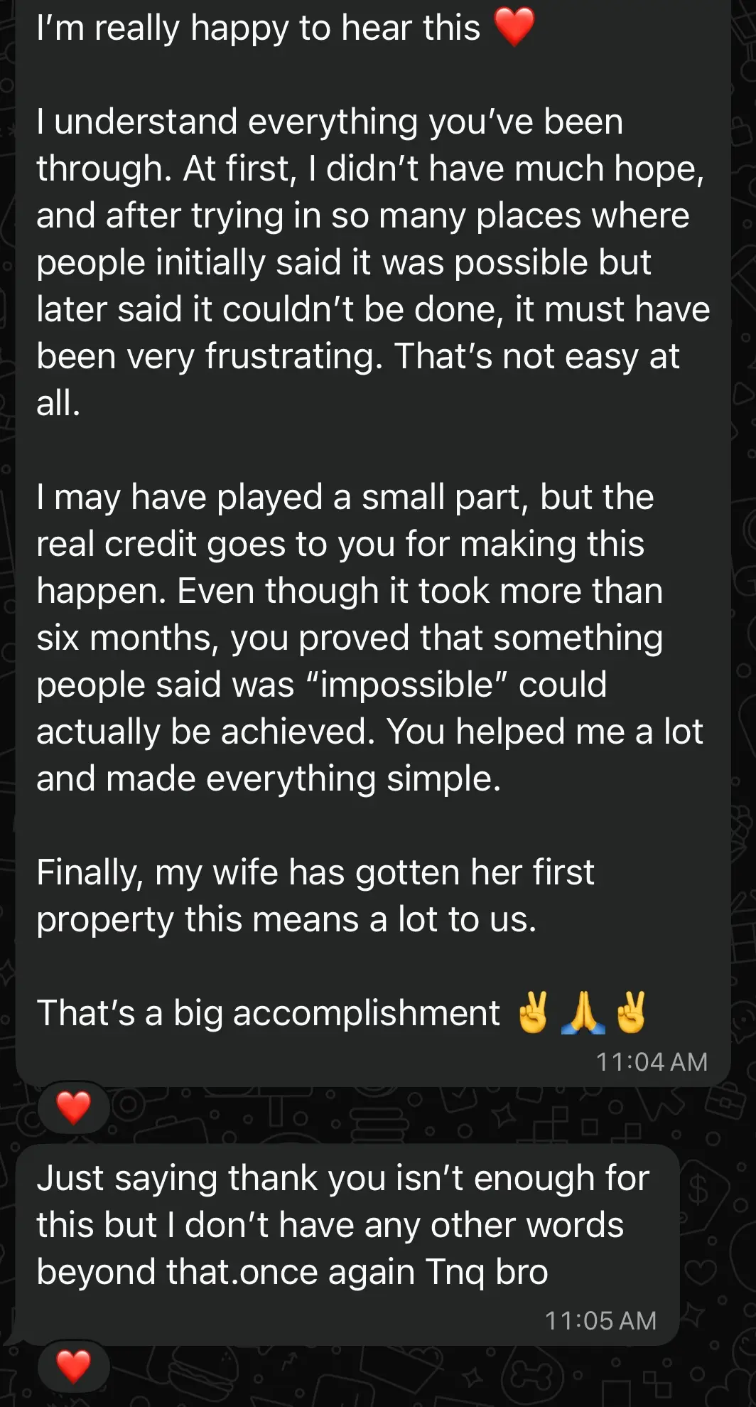 WhatsApp feedback 1